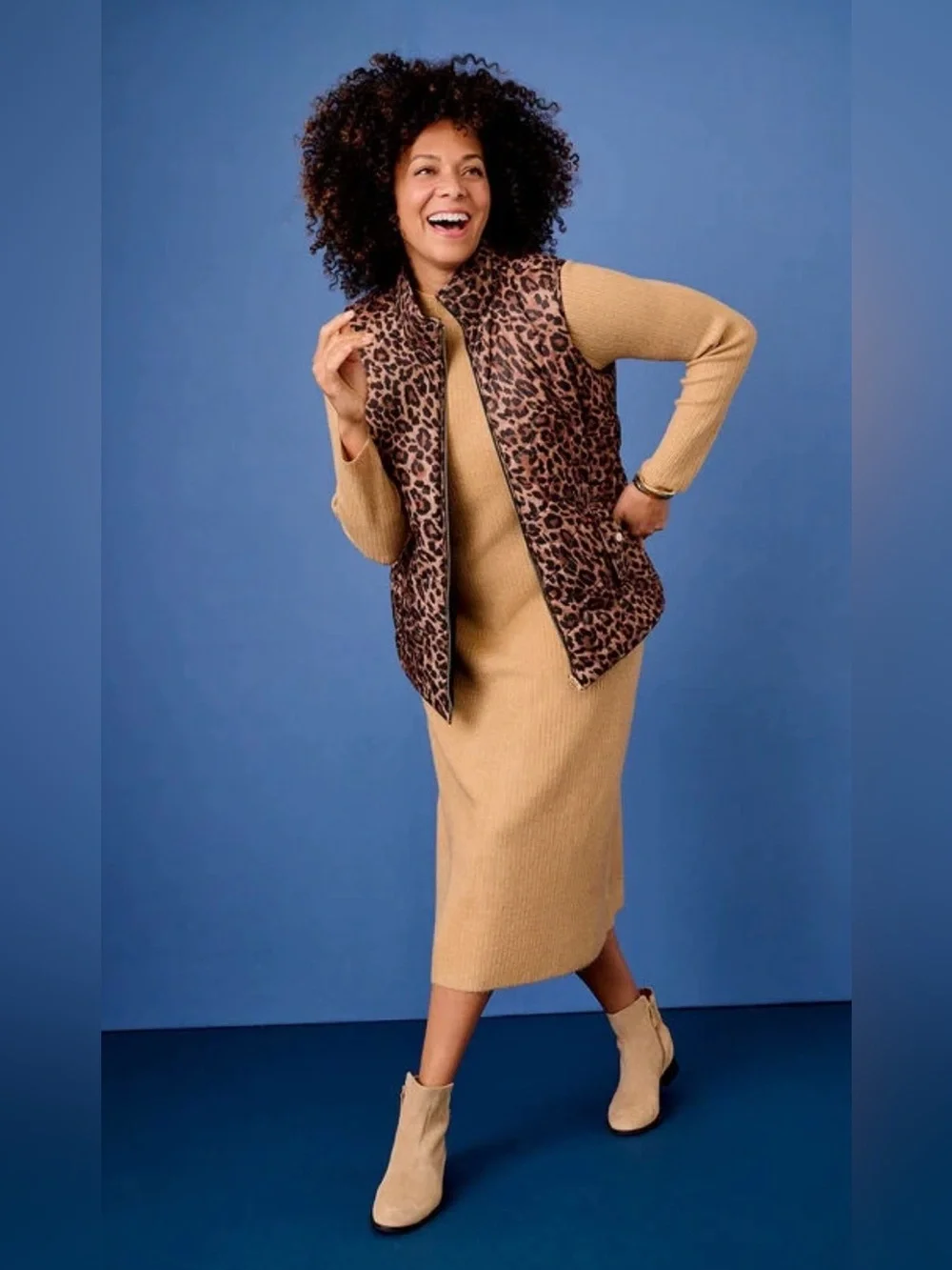 Talbots Ribbed Mockneck Midi Sweater Sweater Dress Staple Preppy Polished Office